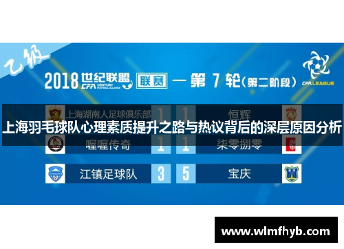 上海羽毛球队心理素质提升之路与热议背后的深层原因分析